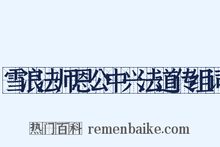 雪浪法师恩公中兴法道传组词是什么意思的图片